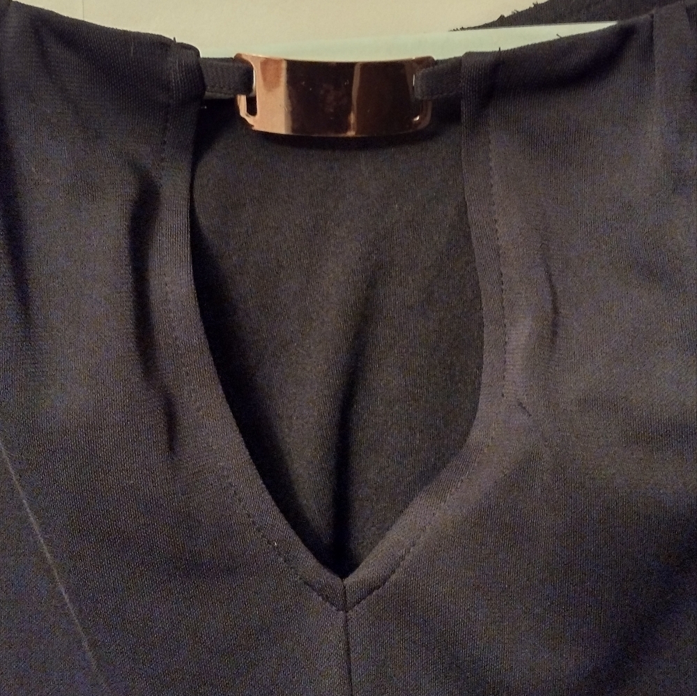 Elegant Black Velvet Mix-texture Blouse - Picture 4 of 5